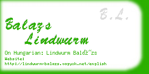 balazs lindwurm business card